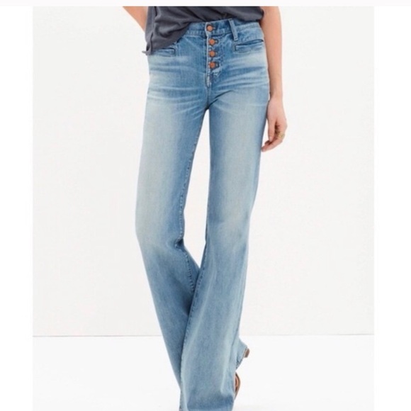 Madewell Flea Market Flare Jeans Button Front Edition - Picture 10 of 11